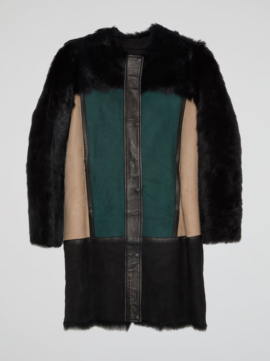 Fur Panel Trench Coat