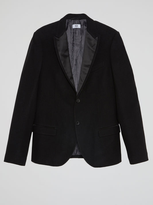 Black Stuctured Suit Jacket