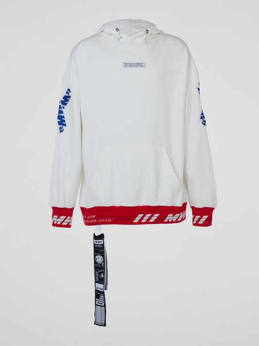 White Pocket-Detail Sweatshirt