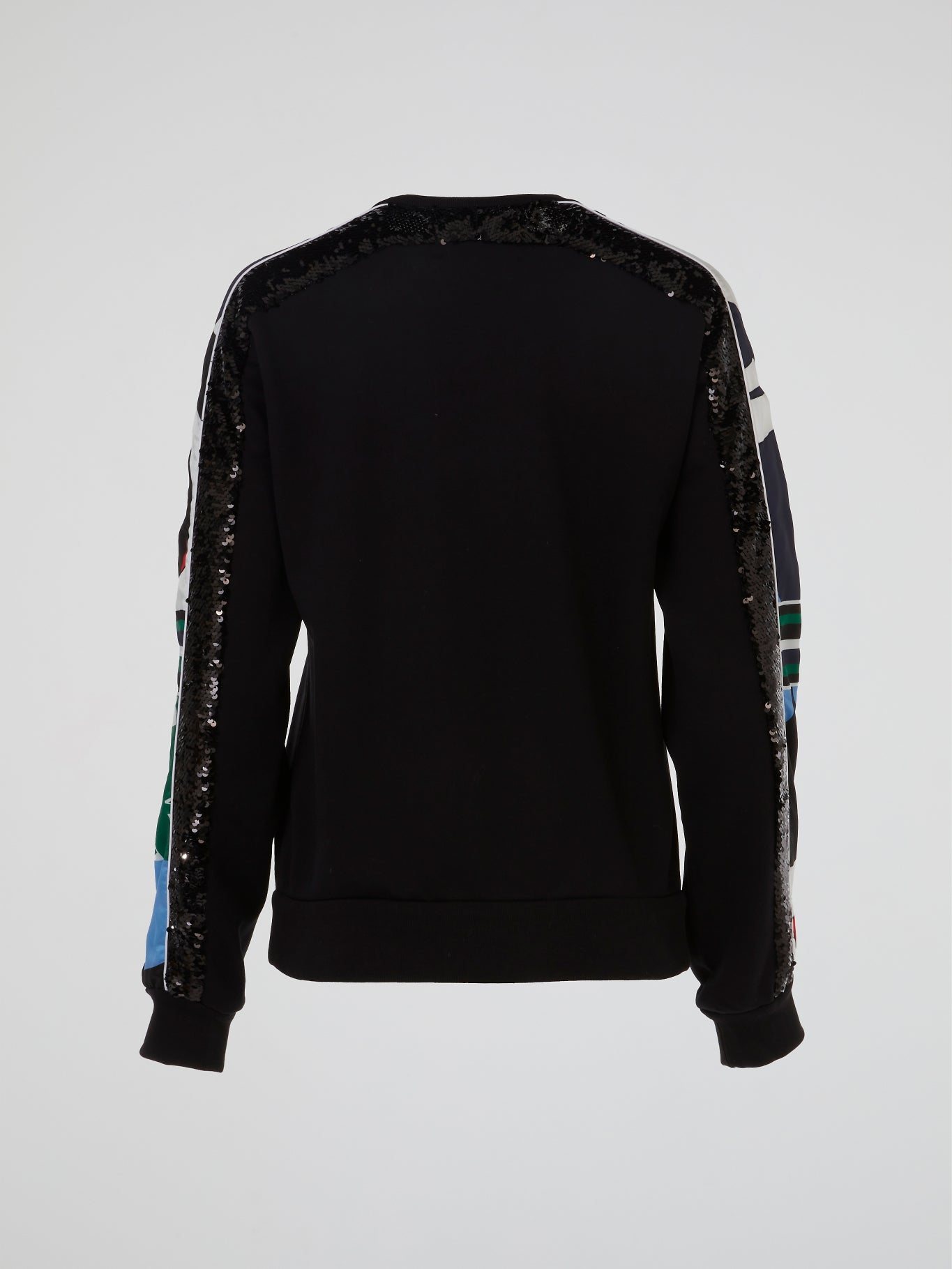 Black Sequin Embellished Sweatshirt