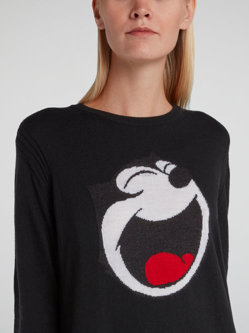 Black Felix The Cat Knit Dress Maison-B-More Global Store Black Felix The Cat Knit Dress Maison-B-More Global Store