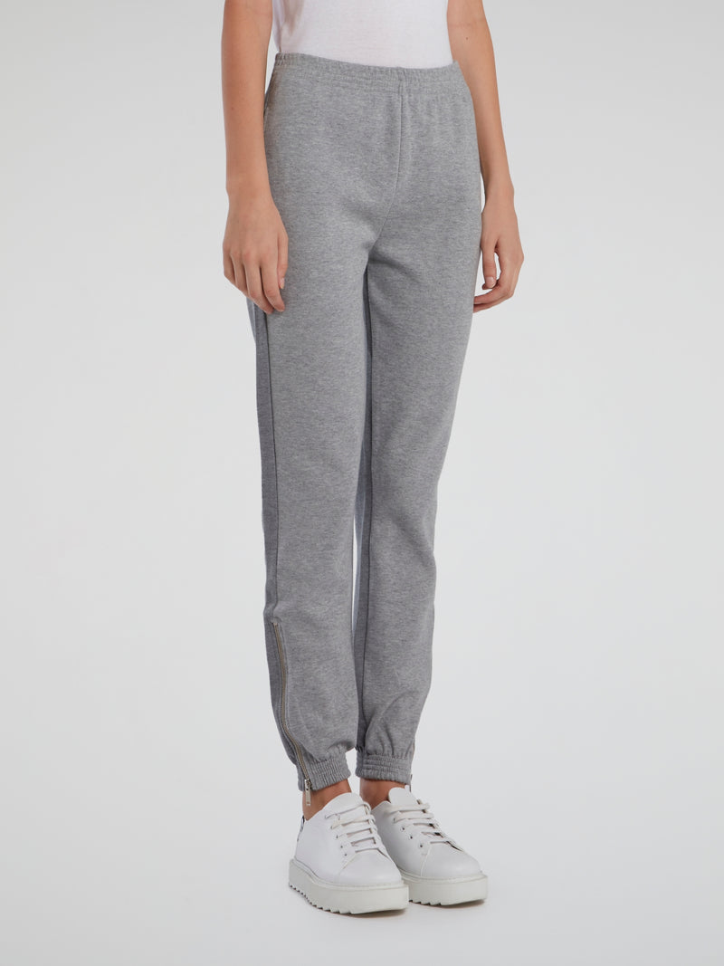 Grey Cuffed Track Pants