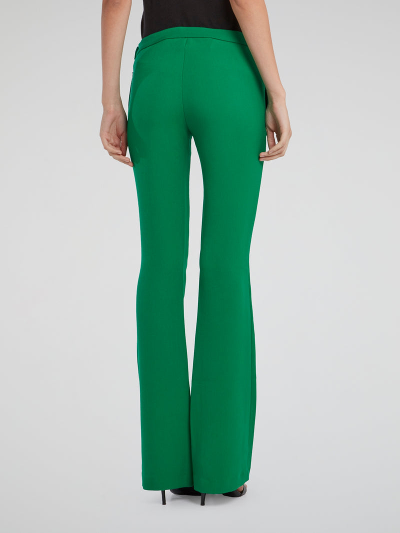 Green Flared Pants
