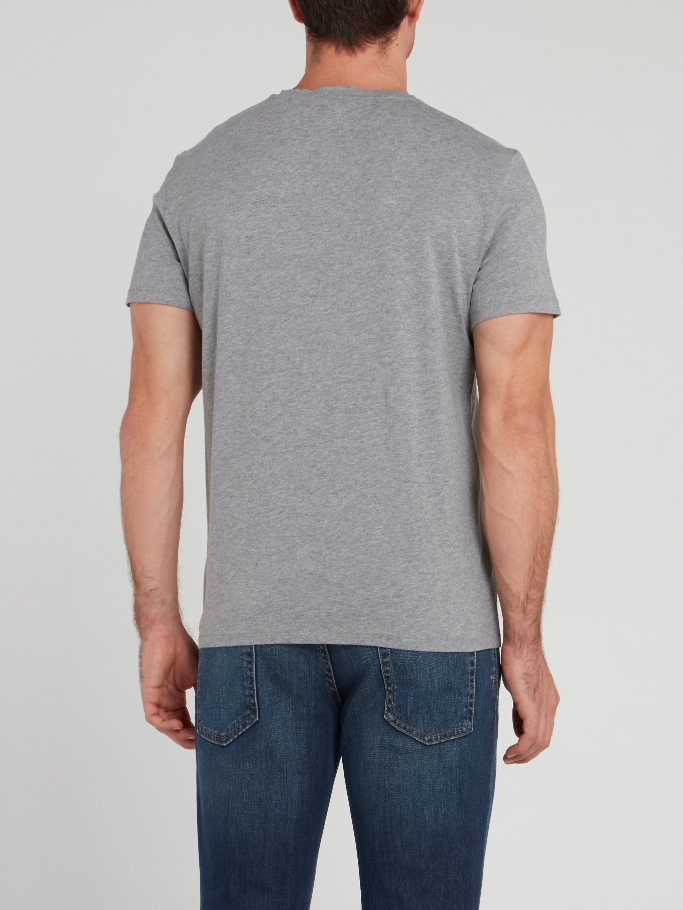 Grey Skull Print T-Shirt