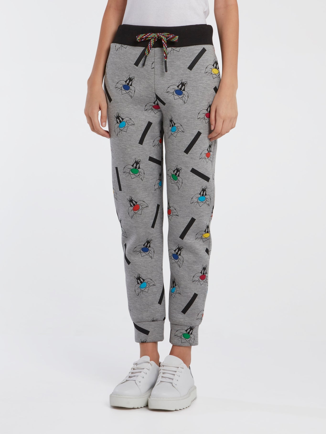 Grey Sylvester the Cat Track Pants