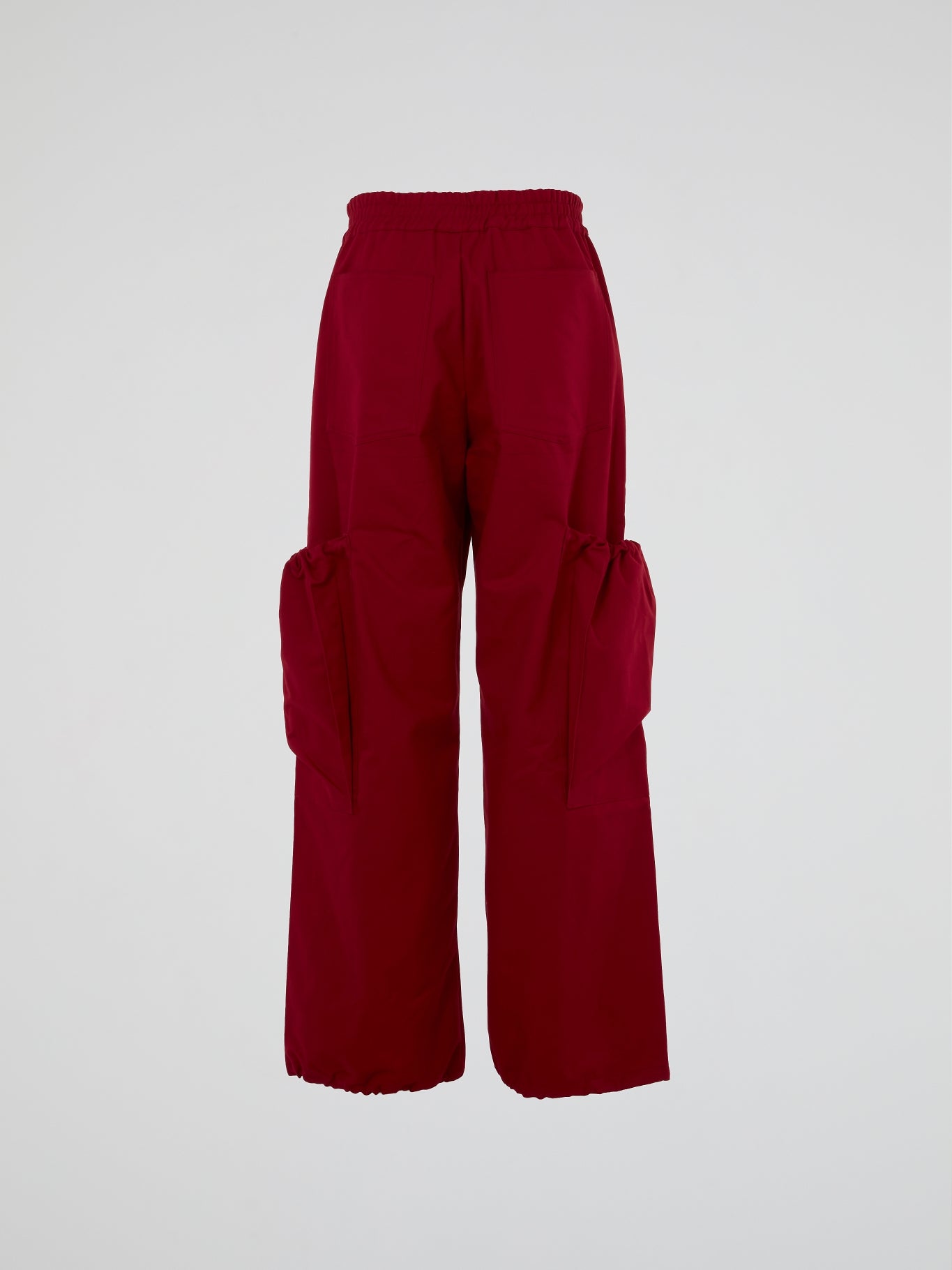 Red Cotton Twill Cargo Pants