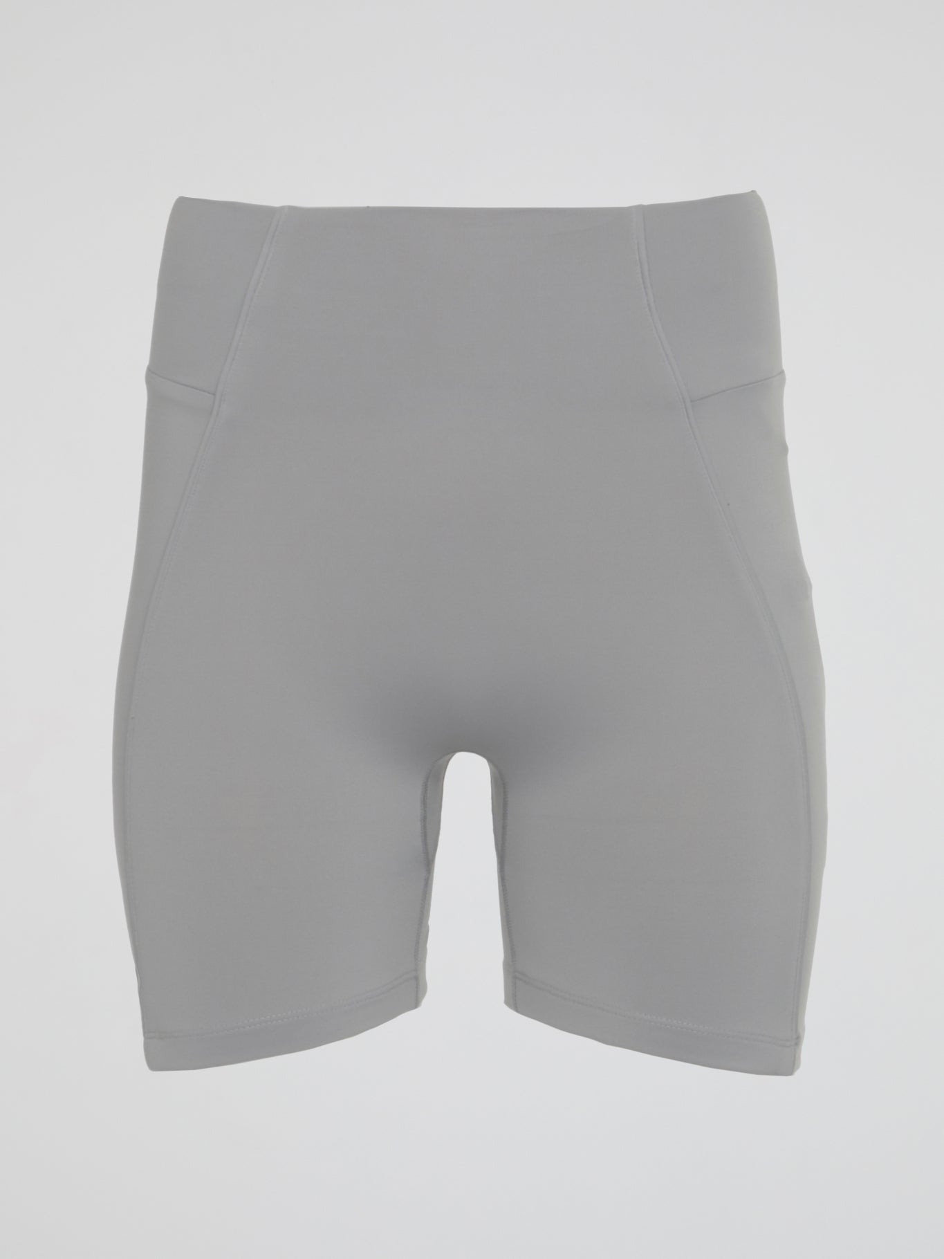 Glacier Grey Diagonal Biker Shorts