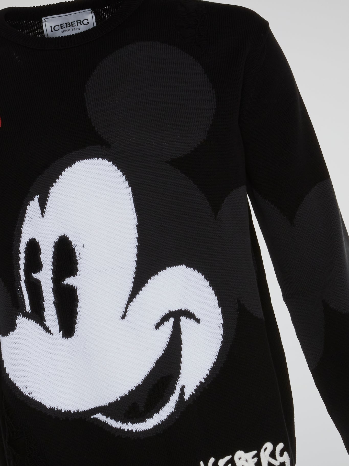 Black Mickey Mouse Big Faced Knitted Sweater – Maison-B-More