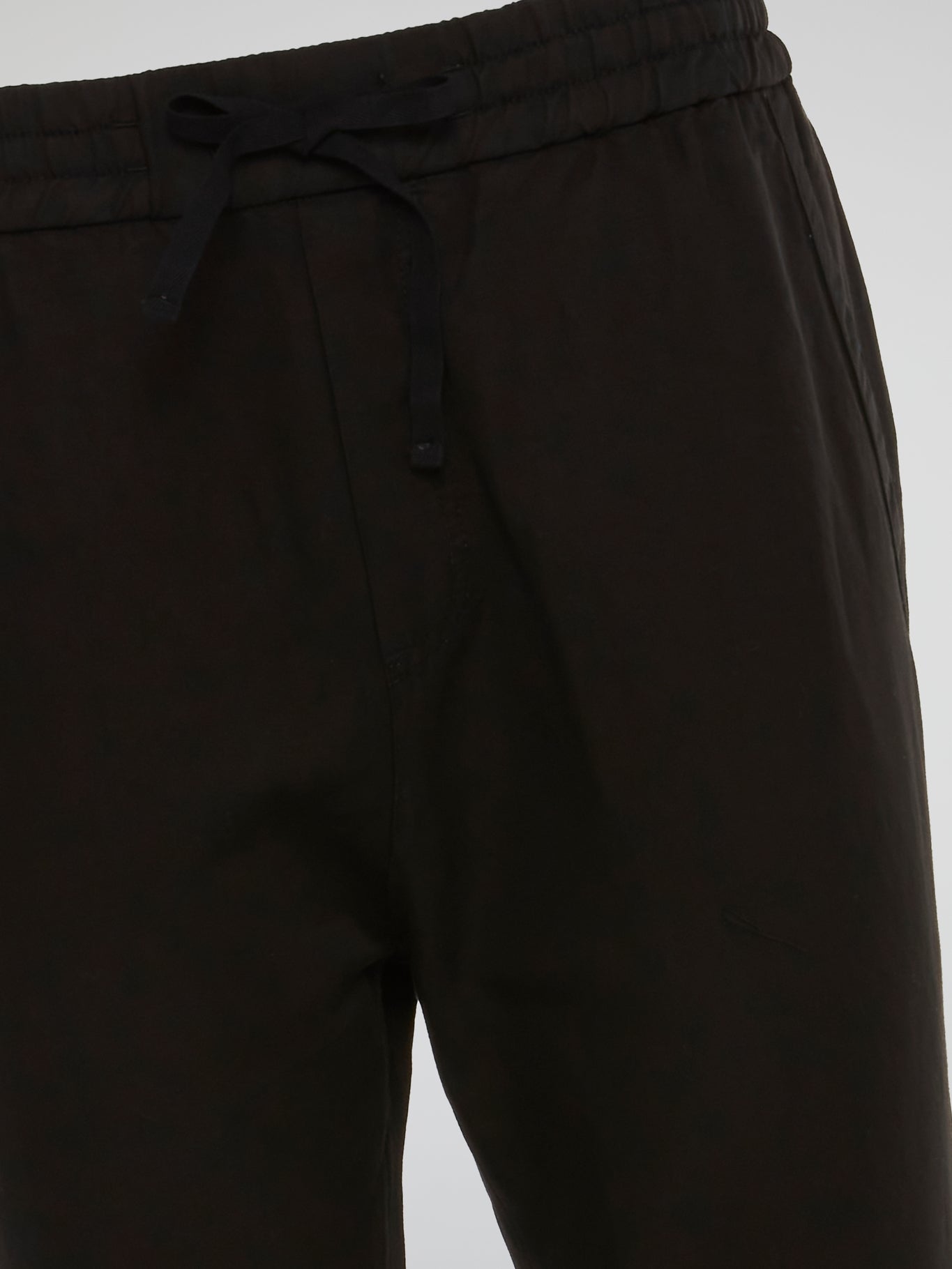 Black Drawstring Logo Edge Track Pants