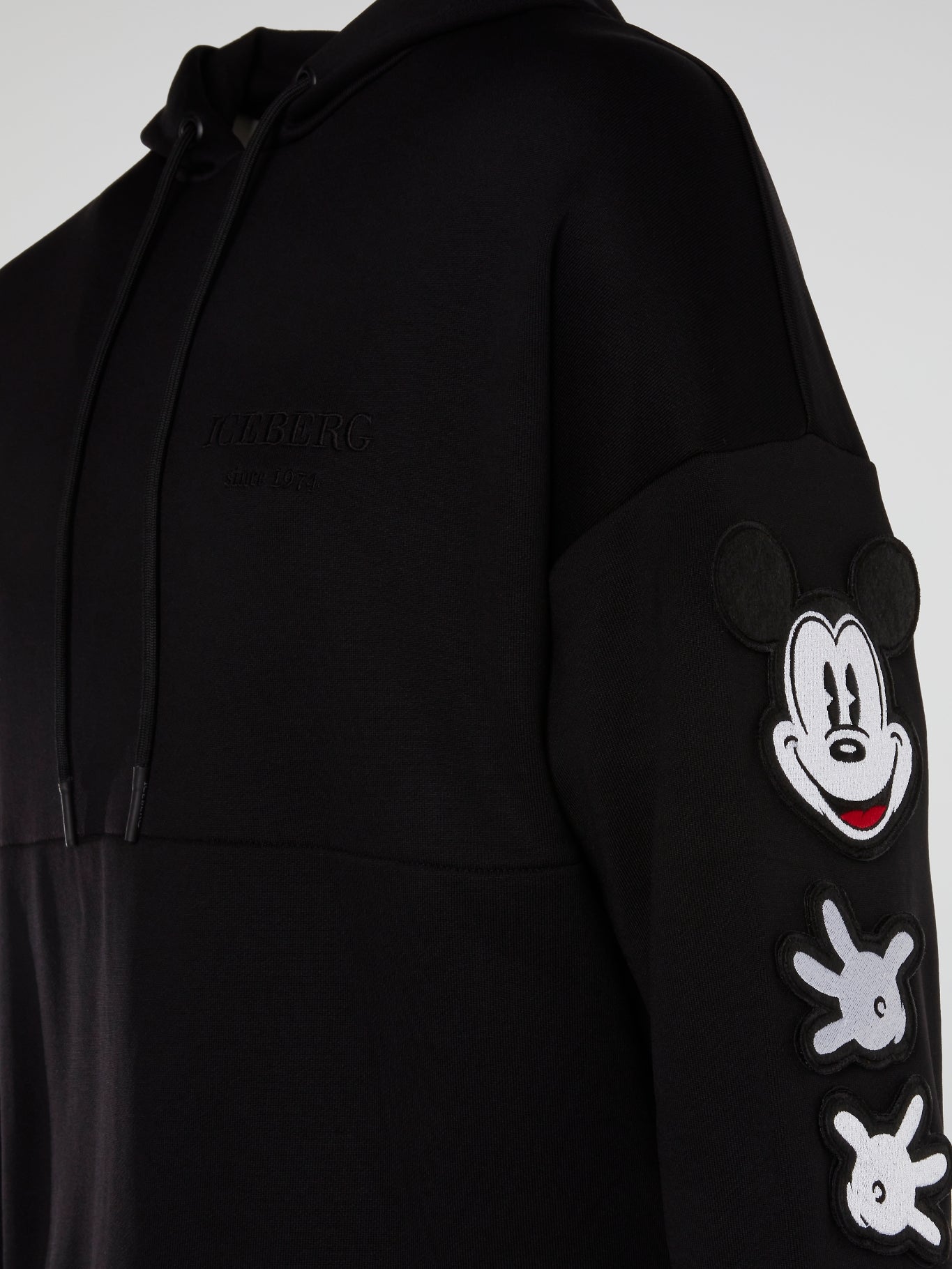 Mickey Mouse Sleeve Design Hooded Sweatshirt