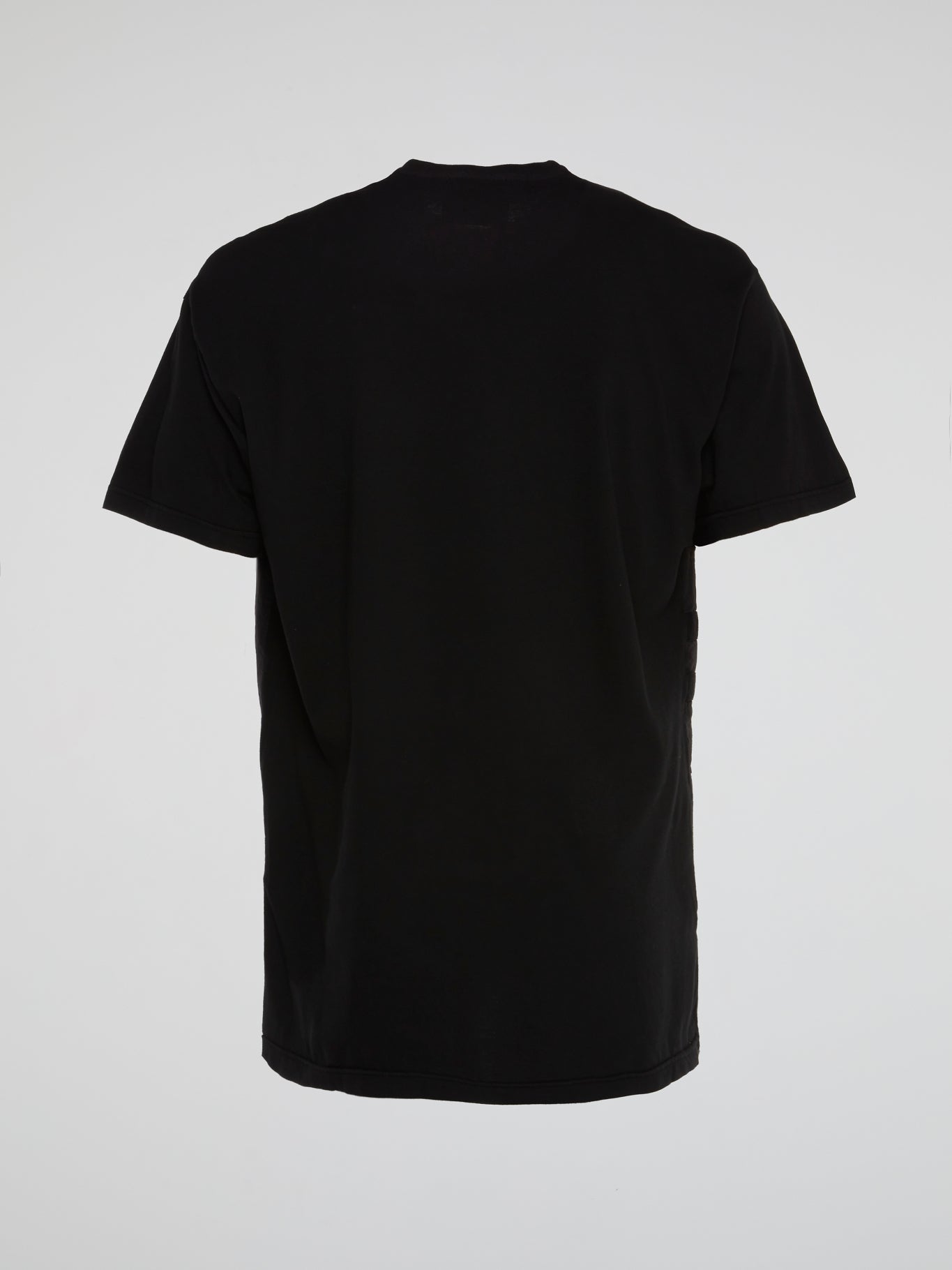 Black Logo T-Shirt with False Vest Panel