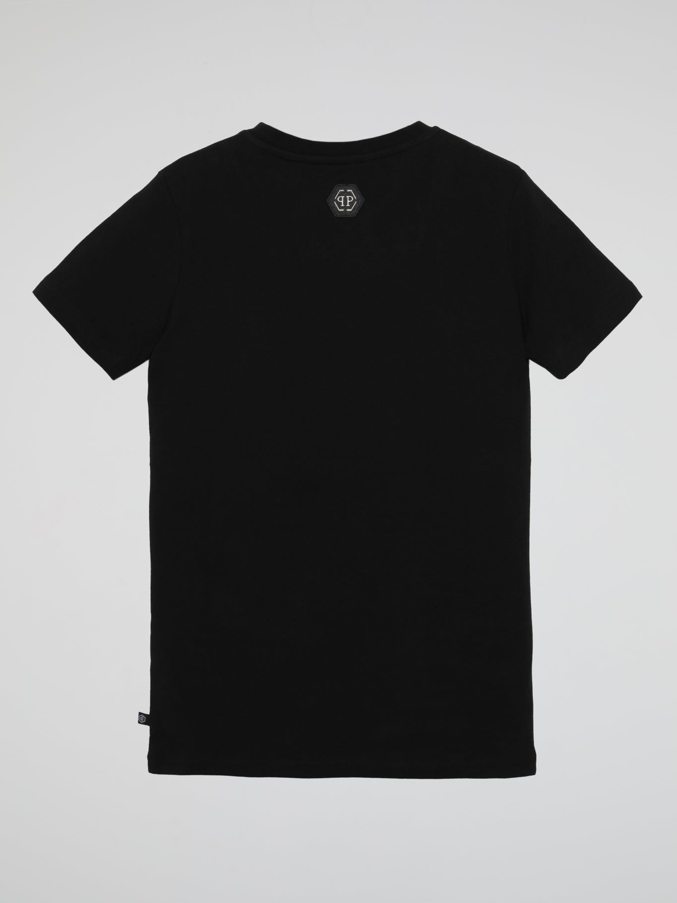 Black Embroidered Plein Logo T-Shirt (Kids)