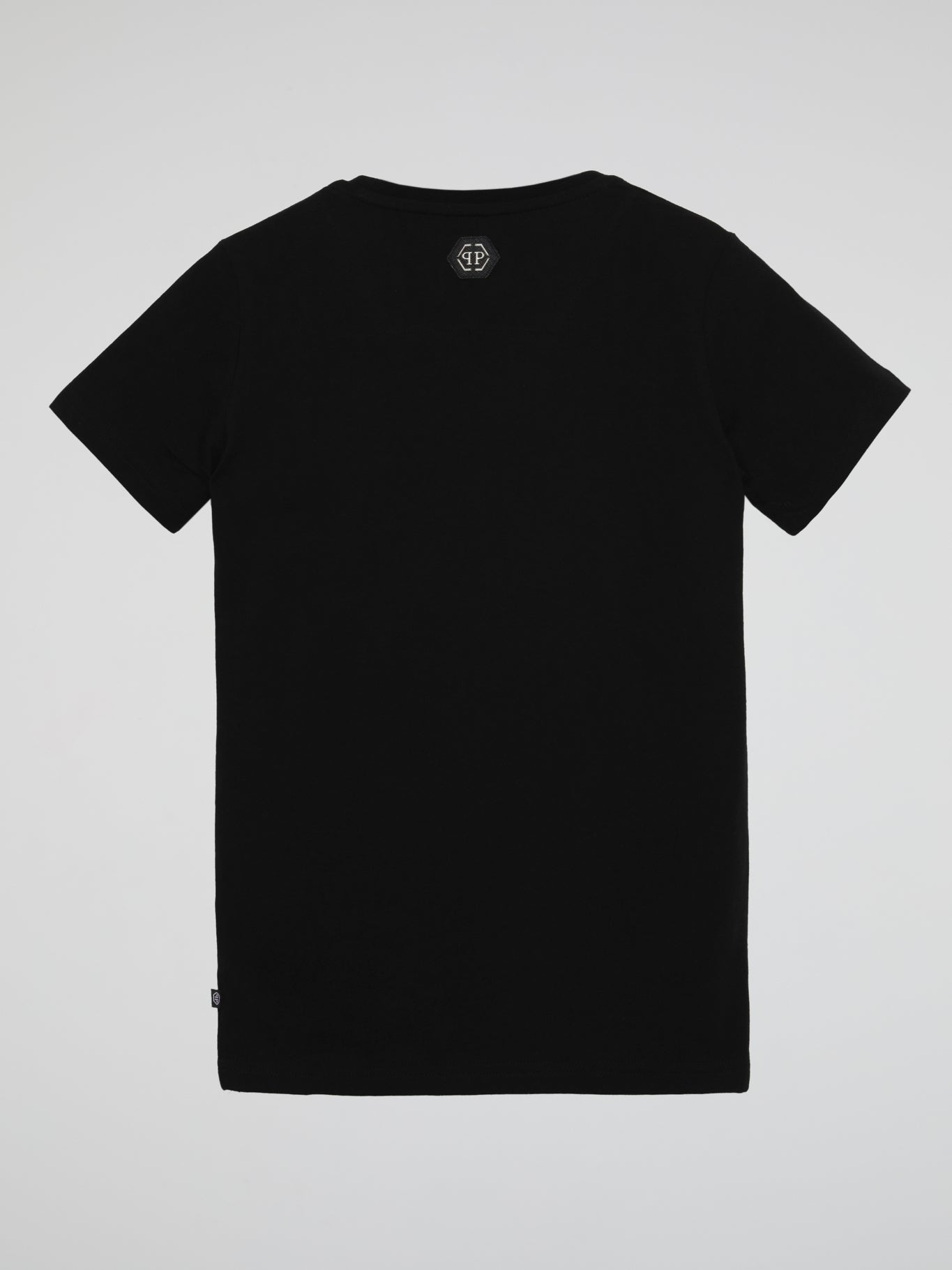 Black Embellished Studded Logo T-Shirt (Kids)