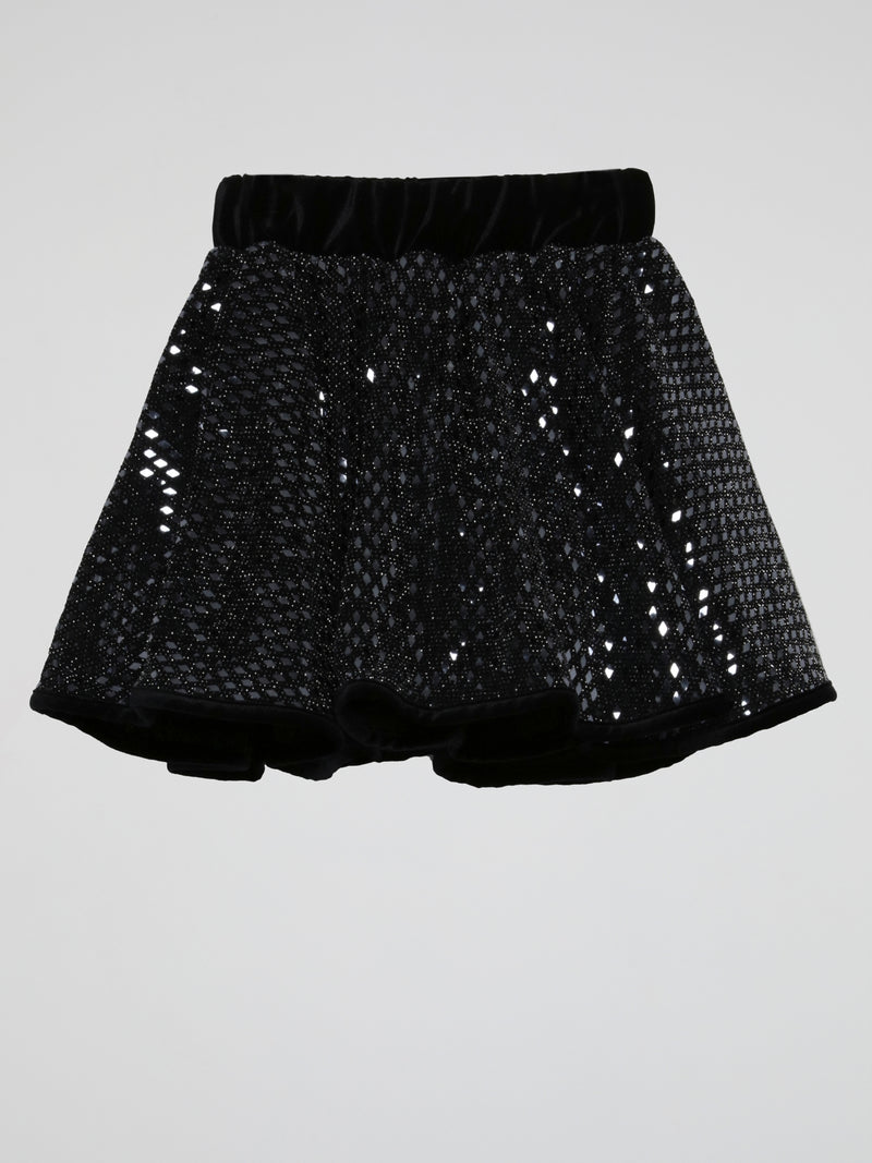 Black Paillette Mini Skirt (Kids)