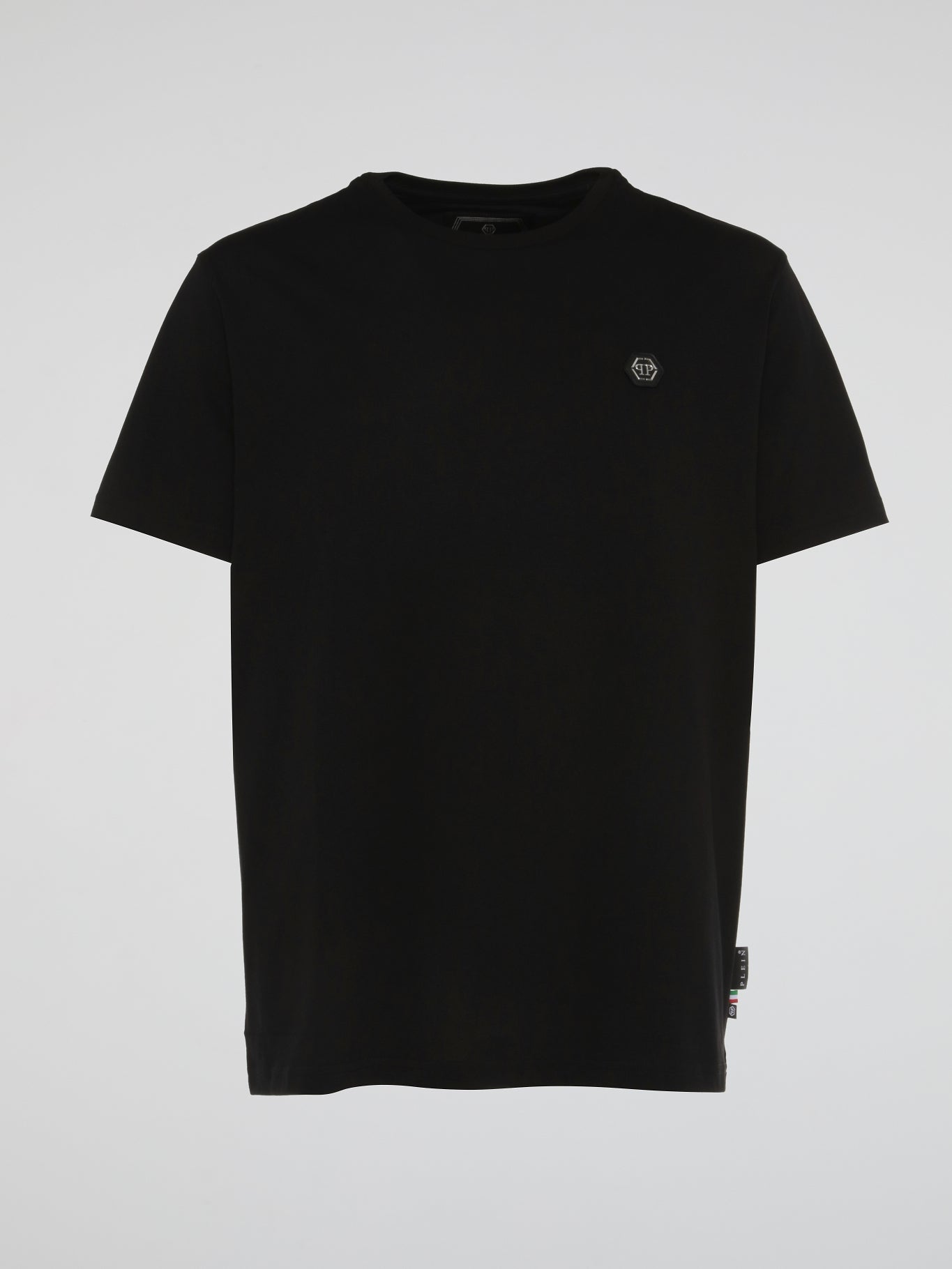 Black Platinum Cut Round Neck T-Shirt