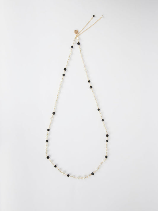 Black Pearl Chain Necklace