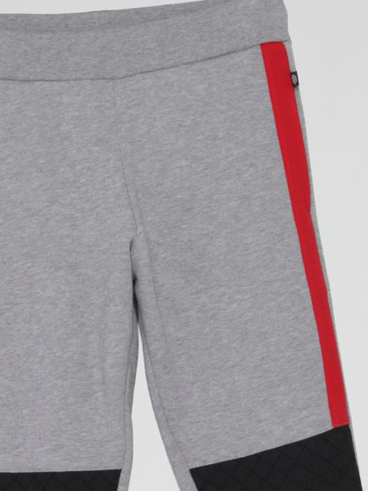 Grey Colour Block Jogging Trousers (Kids)