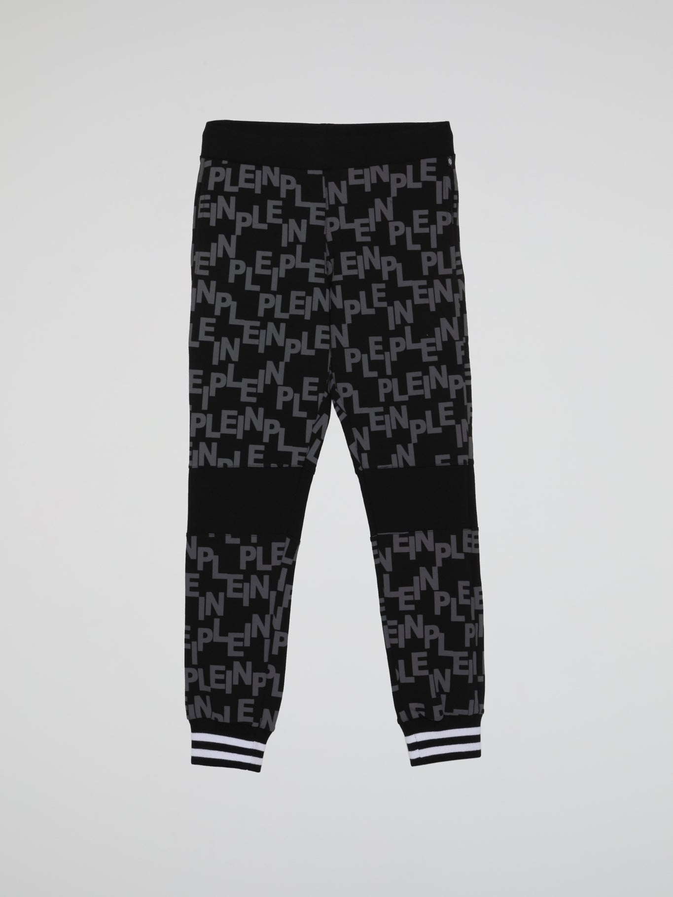Black Logo All Over Print Active Trousers (Kids)