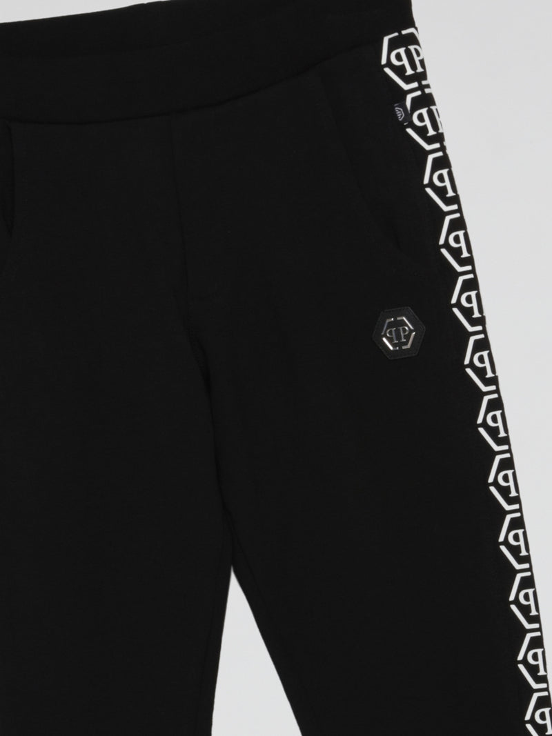 All Over PP Black Jogging Trousers (Kids)