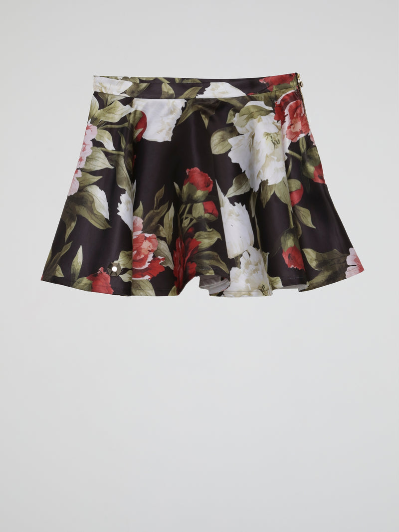 Floral Print Pleated Skirt (Kids)