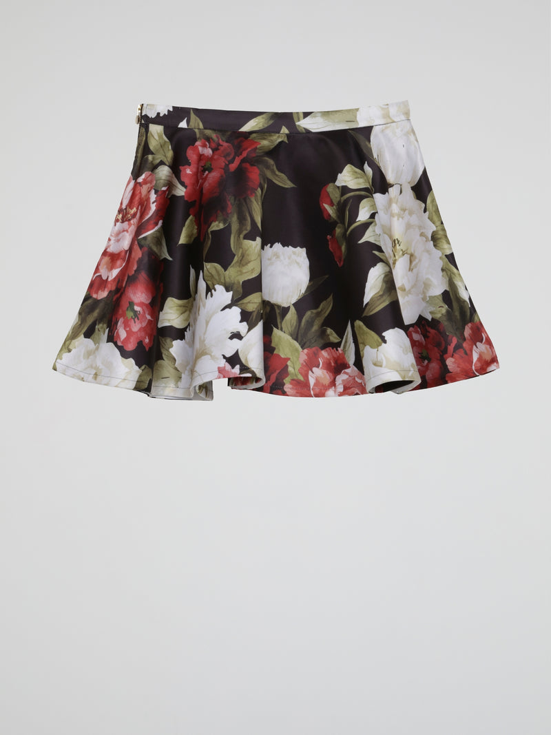 Floral Print Pleated Skirt (Kids)