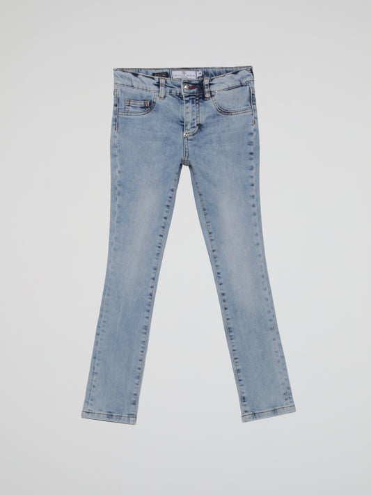 Blue Rear Patched Denim Jeans (Kids)