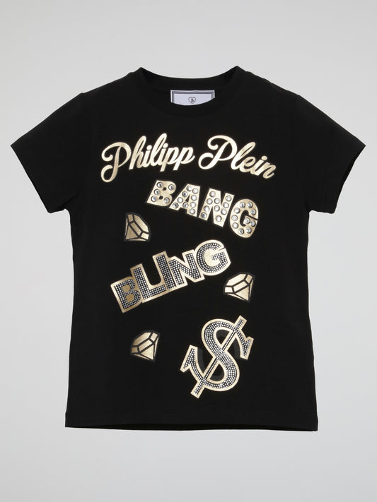 Black Bang Bling Crewneck T-Shirt (Kids)