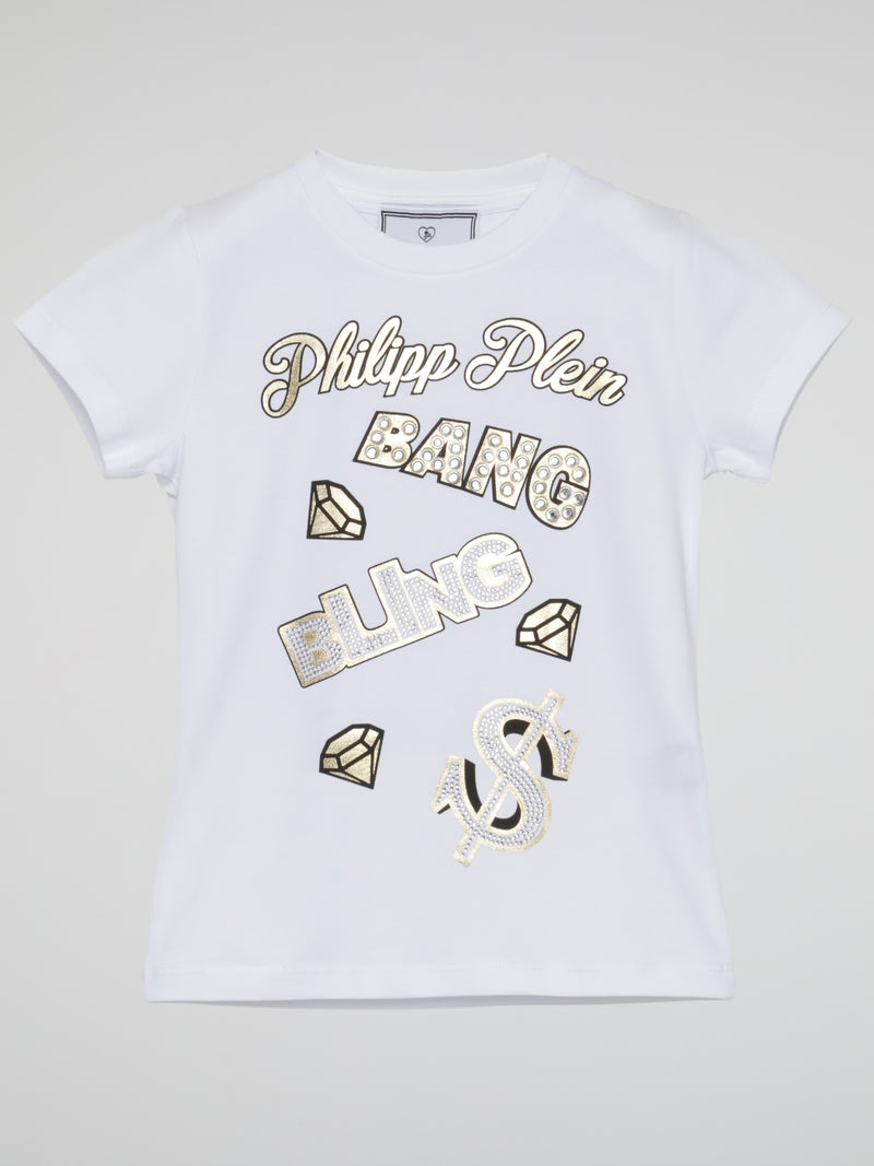 White Bang Bling Crewneck T-Shirt (Kids)