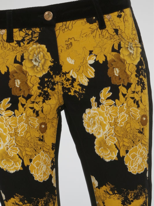Floral Print Skinny Pants