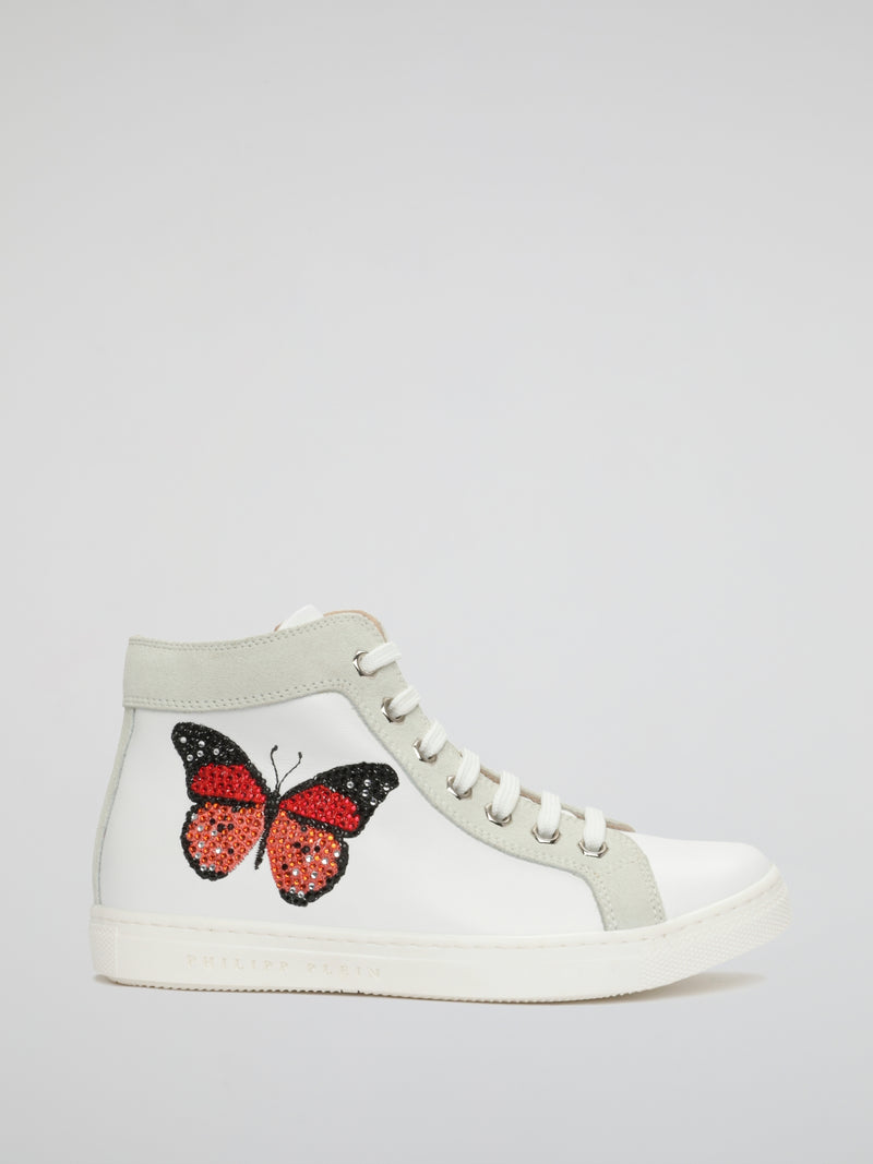 Butterfly White Boots (Kids)