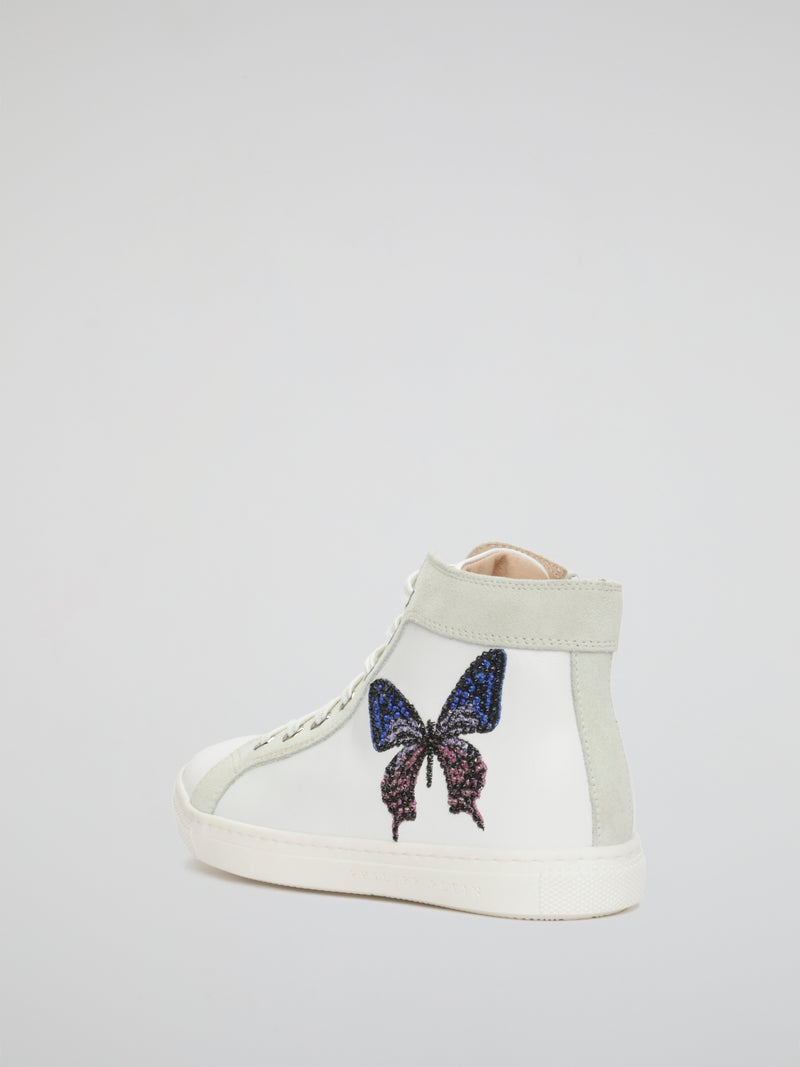 Butterfly White Boots (Kids)