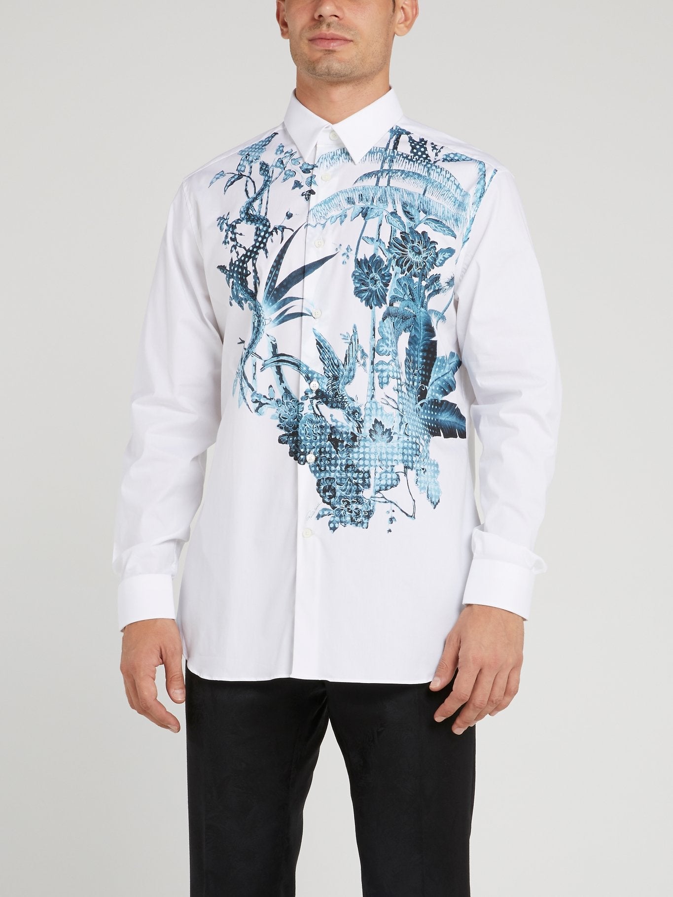 Flora and Fauna Printed Long Sleeve Shirt