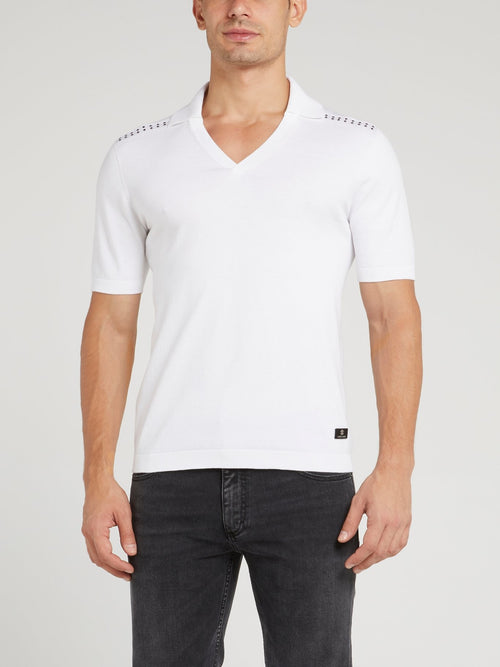 White Short Collared T-Shirt