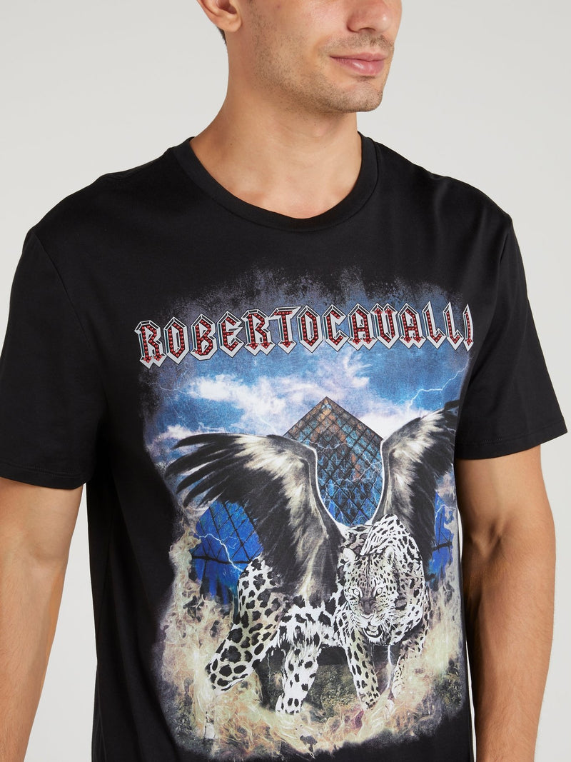 Black Mythical Graphic Print T-Shirt