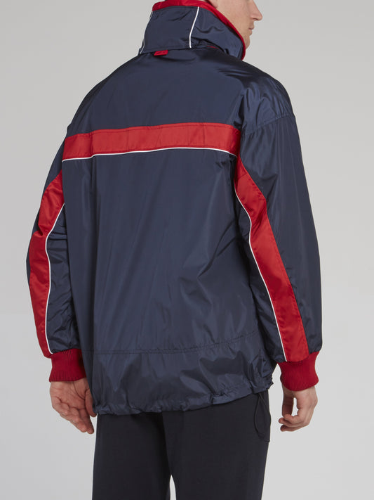 Navy Nylon Sports Jacket