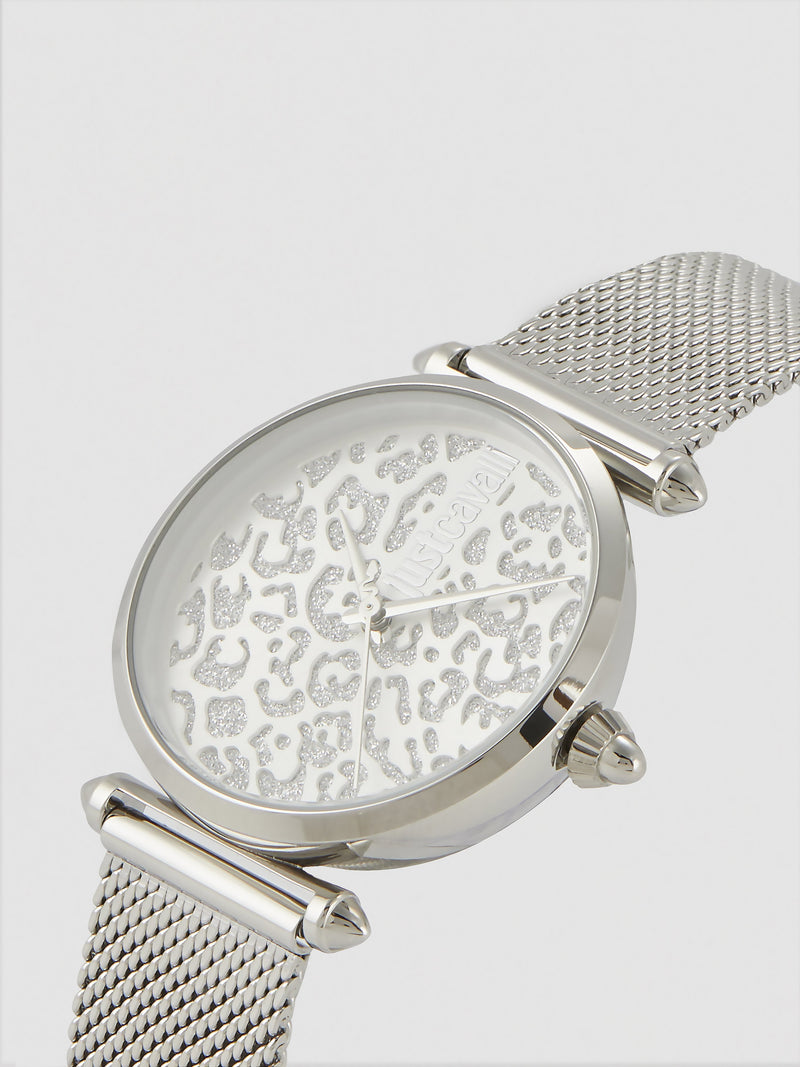 Orma Leopard Dial Siver Watch