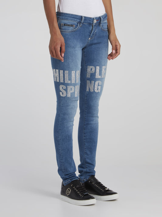 Crystal Plein Statement Denim Jeans