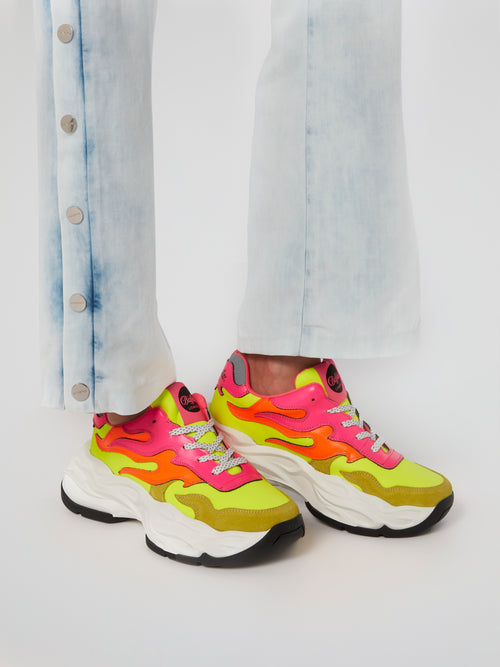 Eyza Neon Flame Sneakers